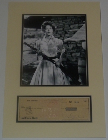 Ava Gardner Signed Display