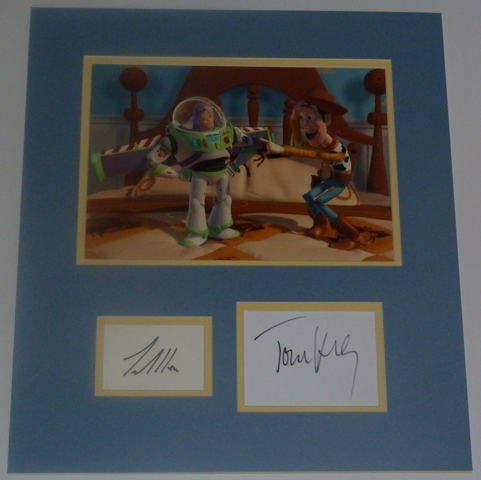 Tom Hanks & Tim Allen Signed Toy Story Display