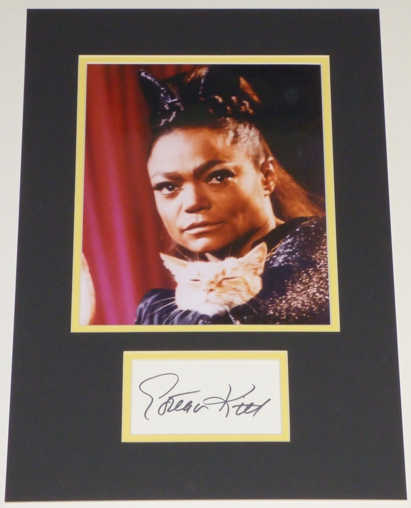 Eartha Kitt Signed Catwoman Batman Display