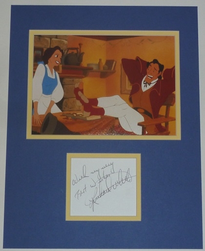 Richard White Signed Gaston Beauty & The Beast Display