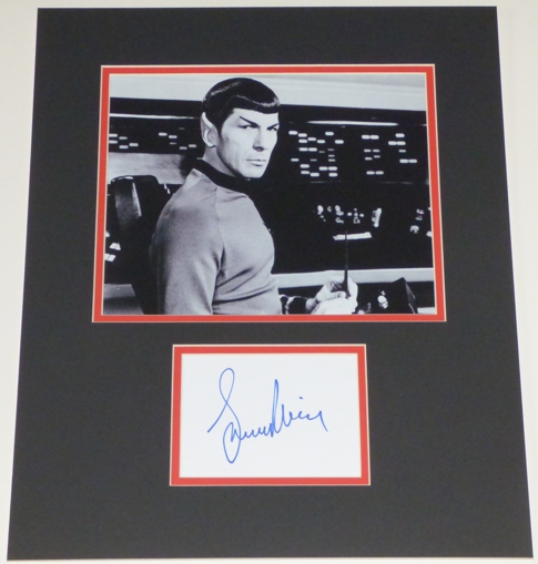 Leonard Nimoy Signed Spock Display