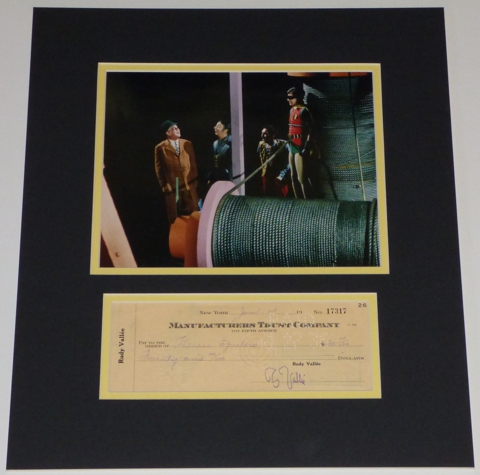 Rudy Vallee Signed Lord Ffogg Batman Display