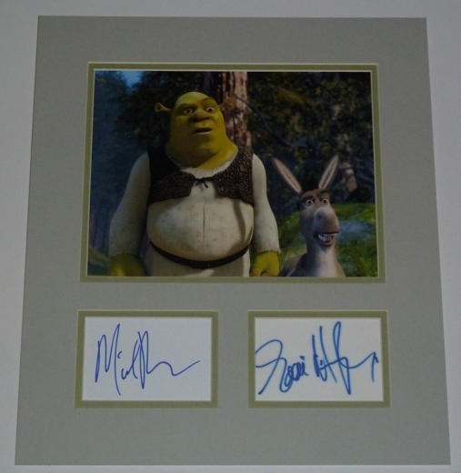 Mike Myers & Eddie Murphy Signed Shrek Display