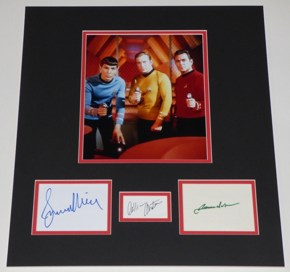 James Doohan, Leonard Nimoy & William Shatner Star Trek Display