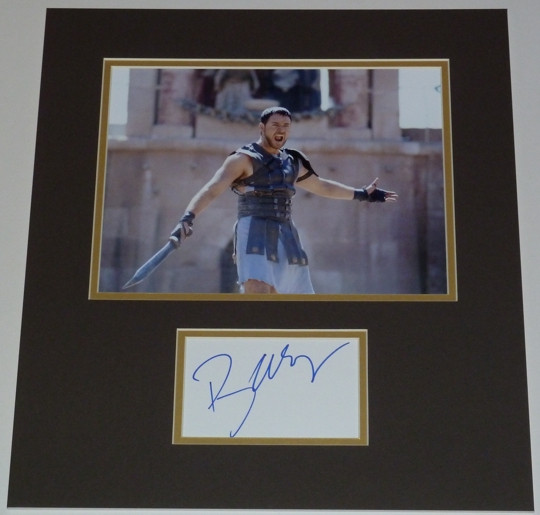 Russell Crowe Signed Gladiator Display