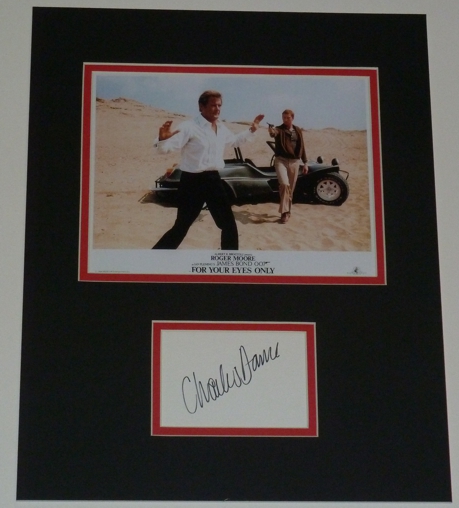 Charles Dance Signed Claus For Your Eyes Only Display