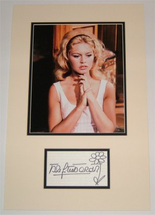 Brigitte Bardot Signed Display
