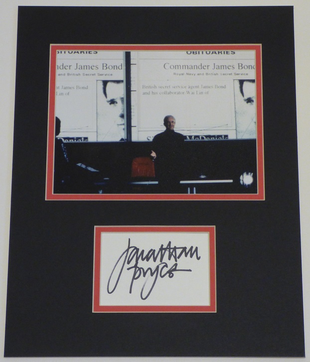 Jonathan Pryce Signed Elliott Carver Tomorrow Never Dies Display