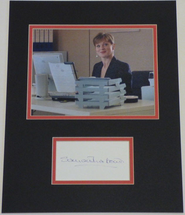 Samantha Bond Signed Miss Moneypenny James Bond Display