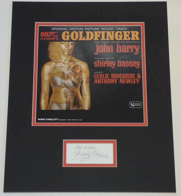 Shirley Bassey Signed Goldfinger Display