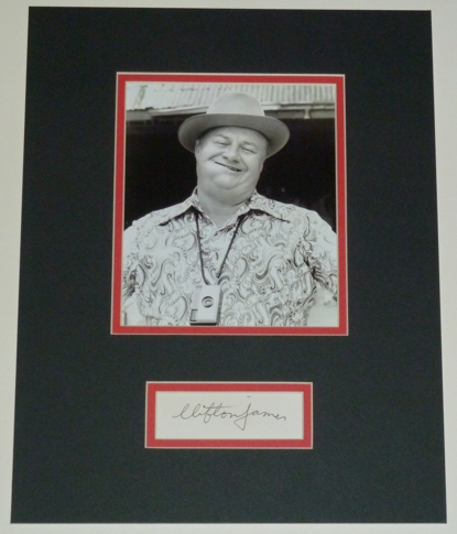 Clifton James Signed Sheriff JW Pepper Display