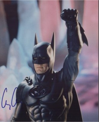 George Clooney Signed Batman 8x10