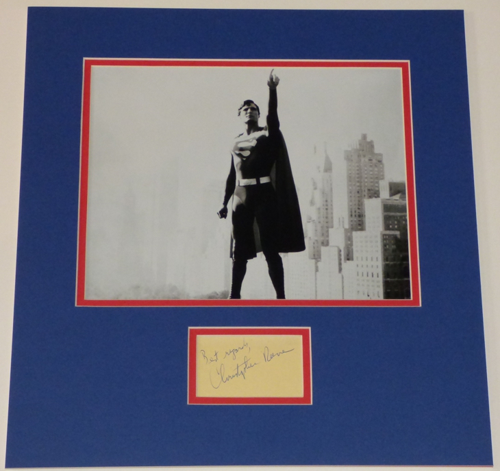 Christopher Reeve Signed Superman Display