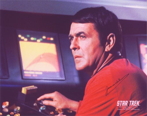 James Doohan Signed Scotty 8x10