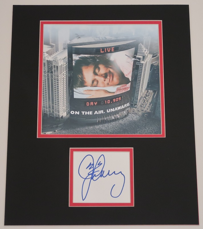 Jim Carey Signed Truman Show Display