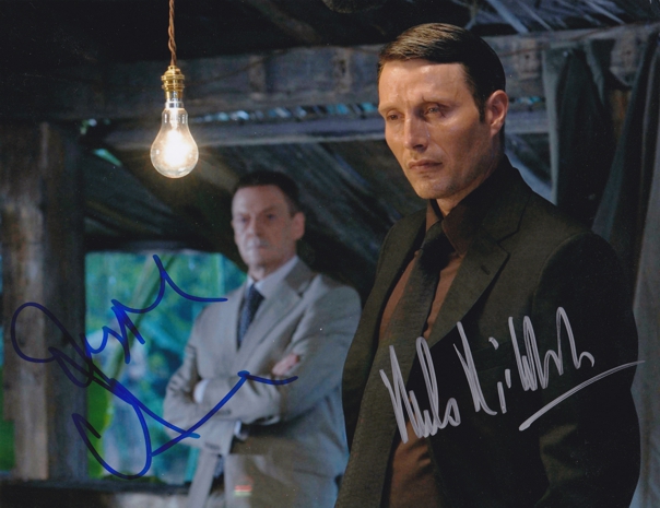 Mads Mikkelsen & Jasper Christensen Signed Casino Royale 8x10