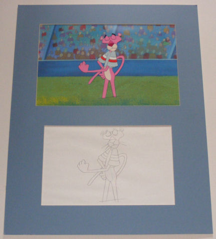 Pink Panther Production Cel & Drawing Display - 1A